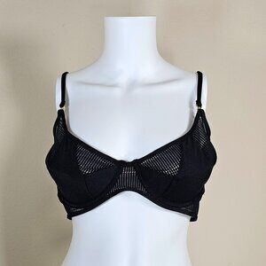 Honey Birdette Swimwear Maia Black Push Up Bikini Top Bra Size 38D